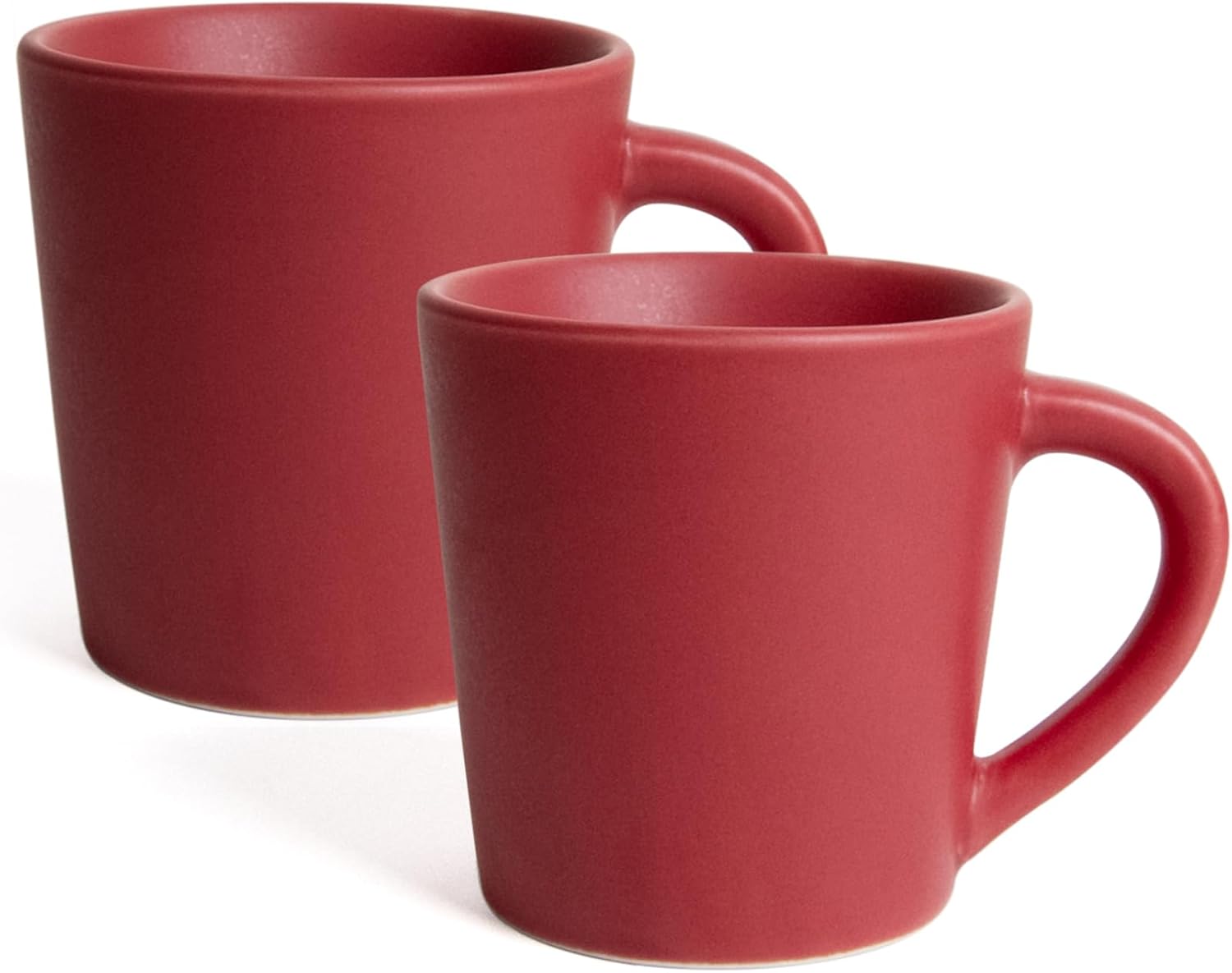 4.2oz Espresso Cups Set of 2, Ceramic Coffee Mugs Demitasse Cups, Small Espresso Mugs for Shot of Coffee, Tea Cups with Handles, Gift for coffee Lovers - White