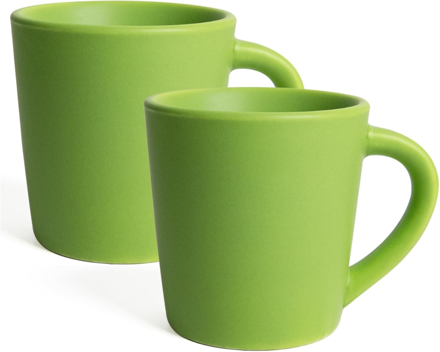 4.2oz Espresso Cups Set of 2, Ceramic Coffee Mugs Demitasse Cups, Small Espresso Mugs for Shot of Coffee, Tea Cups with Handles, Gift for coffee Lovers - White