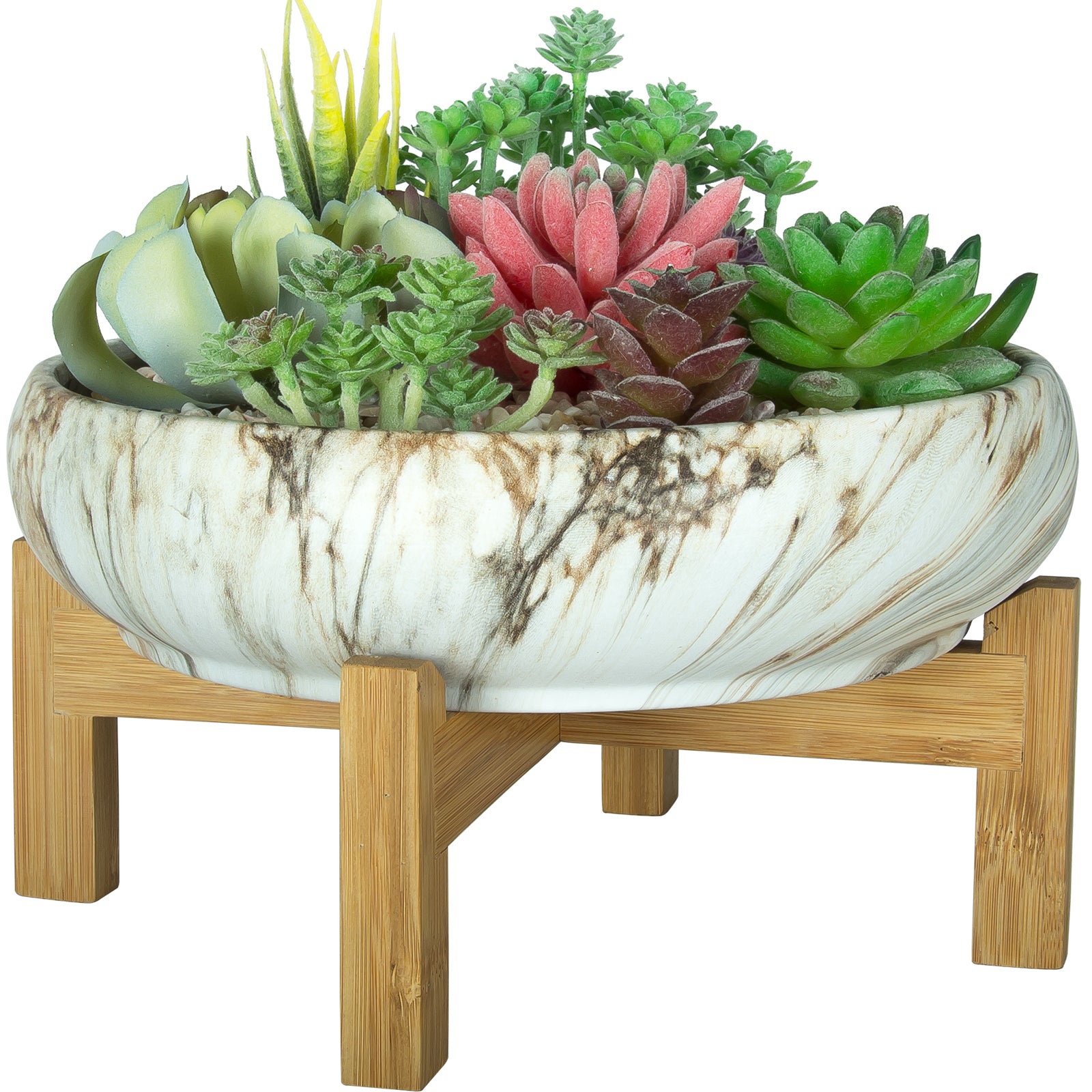 large round succulent planter Succulent Pot, Large Succulent Planter Pot with Stand, 10 Inch Cerami