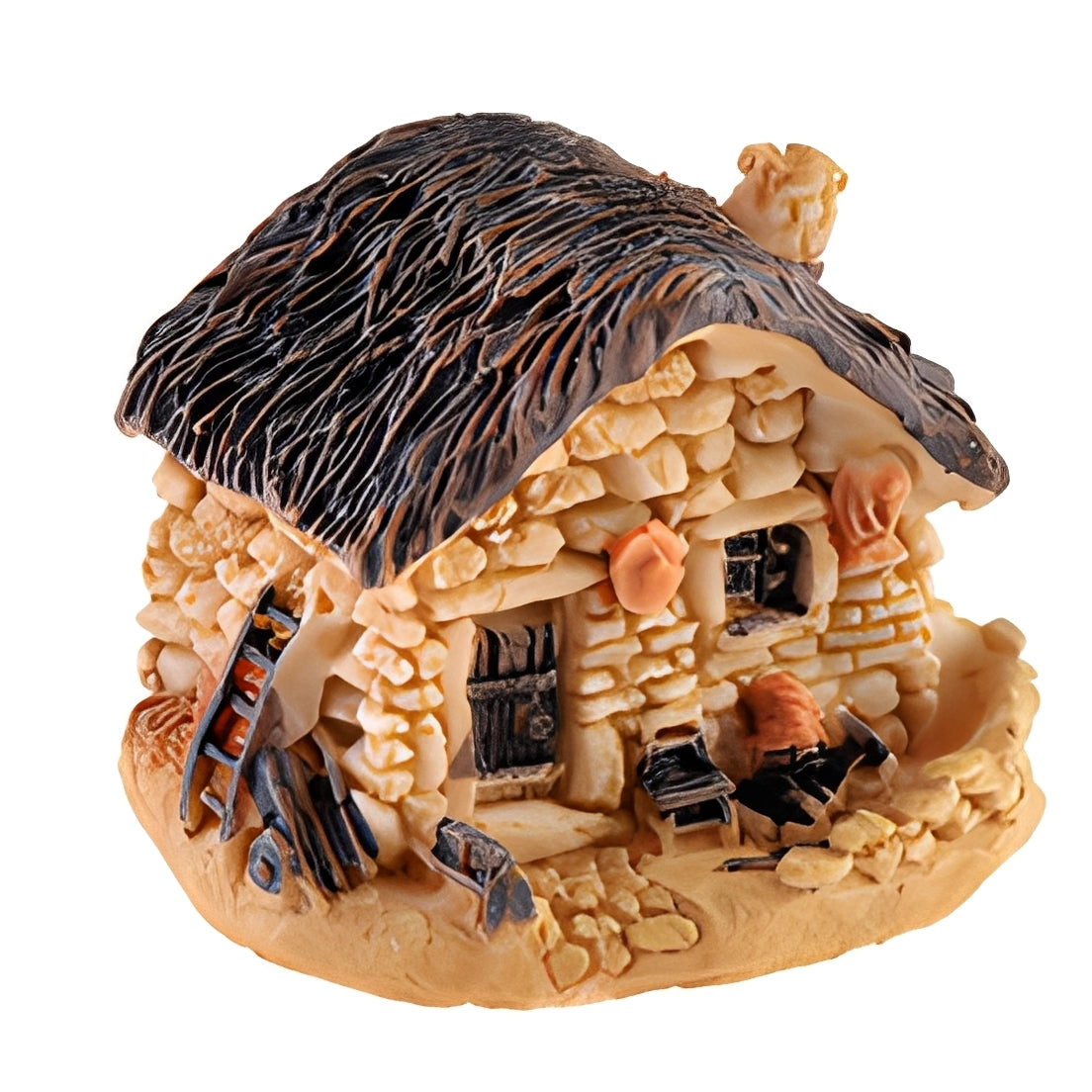 Miniature Fairy Garden Houses Resin Mini House Figurine Small Village Hut Figurine Cottage DIY Micro Landscape Garden Decor Ornament Accessories for Bonsai,Succulent Planting,Terrarium,Flower Pot