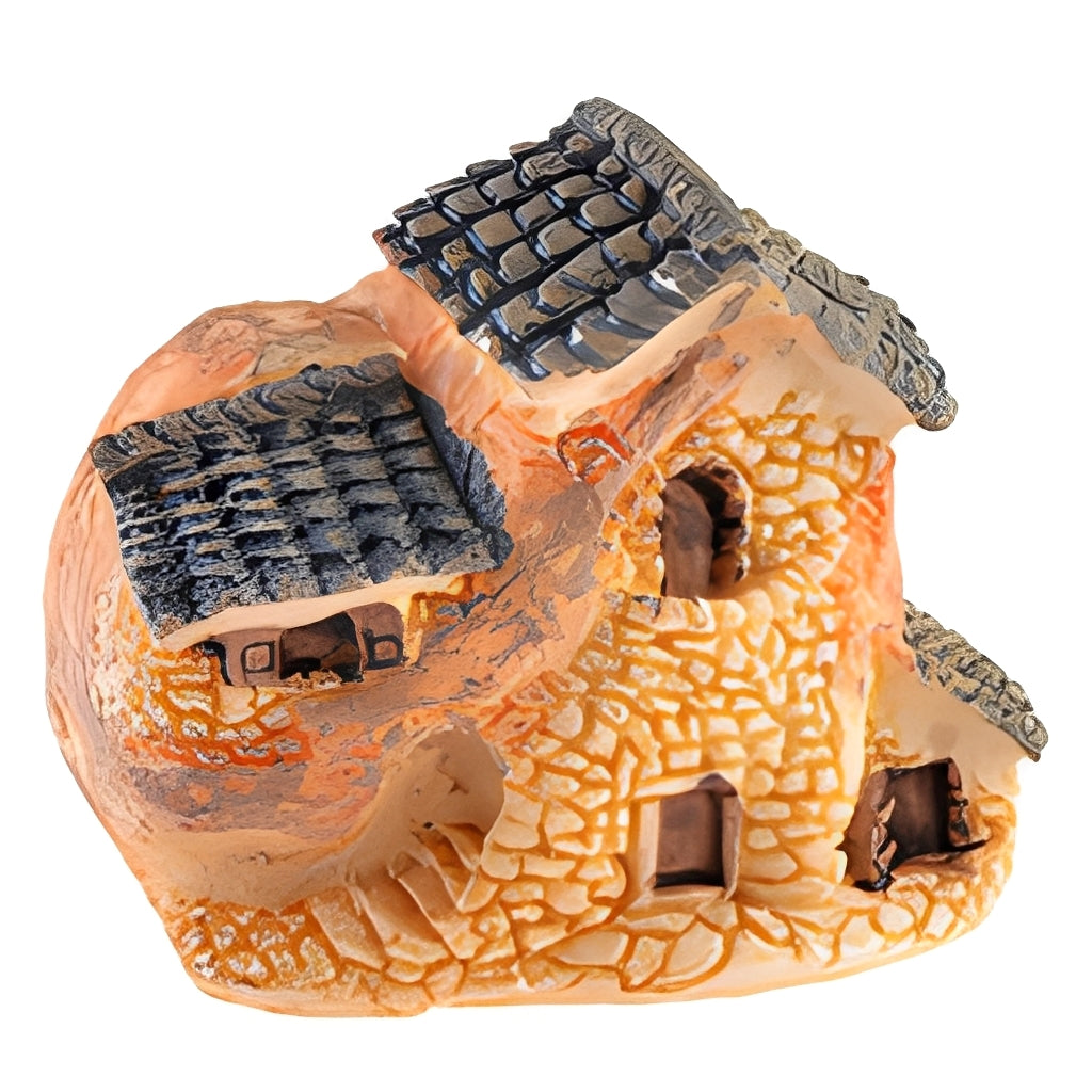 Miniature Fairy Garden Houses Resin Mini House Figurine Small Village Hut Figurine Cottage DIY Micro Landscape Garden Decor Ornament Accessories for Bonsai,Succulent Planting,Terrarium,Flower Pot