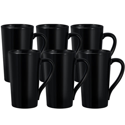 20oz Coffee Mugs Ceramic Tall Coffee Mugs with Handle Black