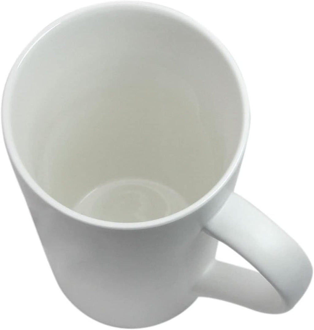 20oz Ceramic Coffee Mugs Large Latte Mugs Modern White Drinking Cups with Handles Set of 4 Perfect for Tea, Coffee, Cocoa
