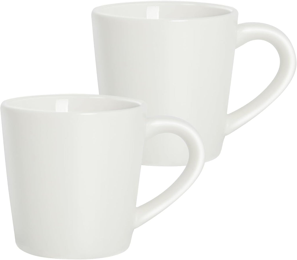 4.2oz Espresso Cups Set of 2, Ceramic Coffee Mugs Demitasse Cups, Small Espresso Mugs for Shot of Coffee, Tea Cups with Handles, Gift for coffee Lovers - Black