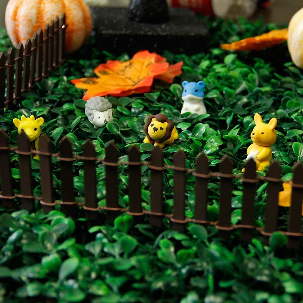 Miniature Fairy Garden Fence – DIY Wood Picket Fence Decoration for Terrarium, Succulent Pots & Dollhouse