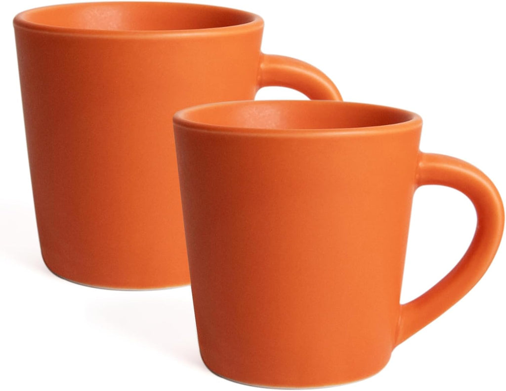 4.2oz Espresso Cups Set of 2, Ceramic Coffee Mugs Demitasse Cups, Small Espresso Mugs for Shot of Coffee, Tea Cups with Handles, Gift for coffee Lovers - White