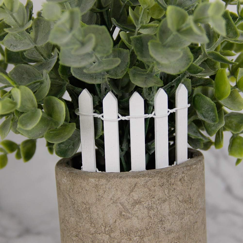 Miniature Fairy Garden Fence – DIY Wood Picket Fence Decoration for Terrarium, Succulent Pots & Dollhouse