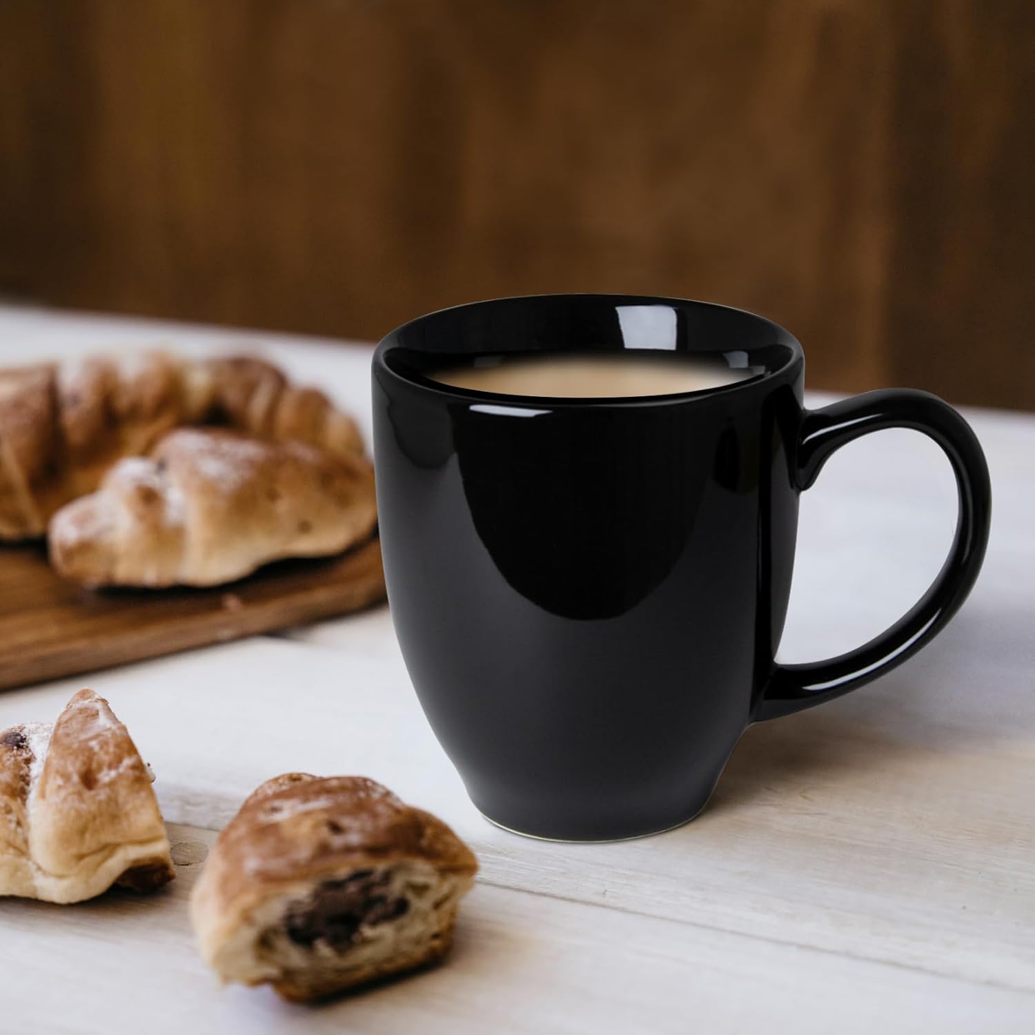 Set of 2 Durable 16 oz Coffee Cups, Large Coffee Mugs with Ergonomic Handle, Ceramic Mugs Dishwasher & Microwave Safe, Ideal Tea Mugs for Home, Office, Gifts (coffee, Tea, Hot Cocoa, Latte Cup)