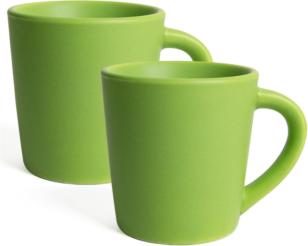 4.2oz Espresso Cups Set of 2, Ceramic Coffee Mugs Demitasse Cups, Small Espresso Mugs for Shot of Coffee, Tea Cups with Handles, Gift for coffee Lovers - Black