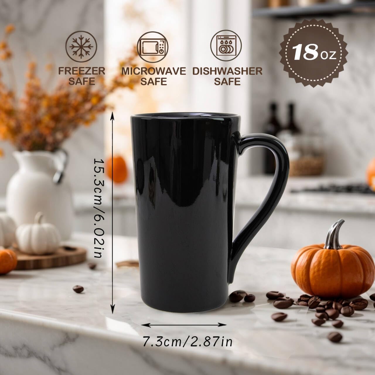 20 oz Coffee Mug, Coffee Cup Large Coffee Mug with Handle, Ceramic Latte Tea Cup for Office and Home, Novelty Gifts for Women and Men