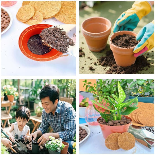 15pcs Coconut Fiber Pot Hole Mesh Pads – Biodegradable Plant Drainage Screens, Bonsai Pot Bottom Grid Mats, Gardening Essentials