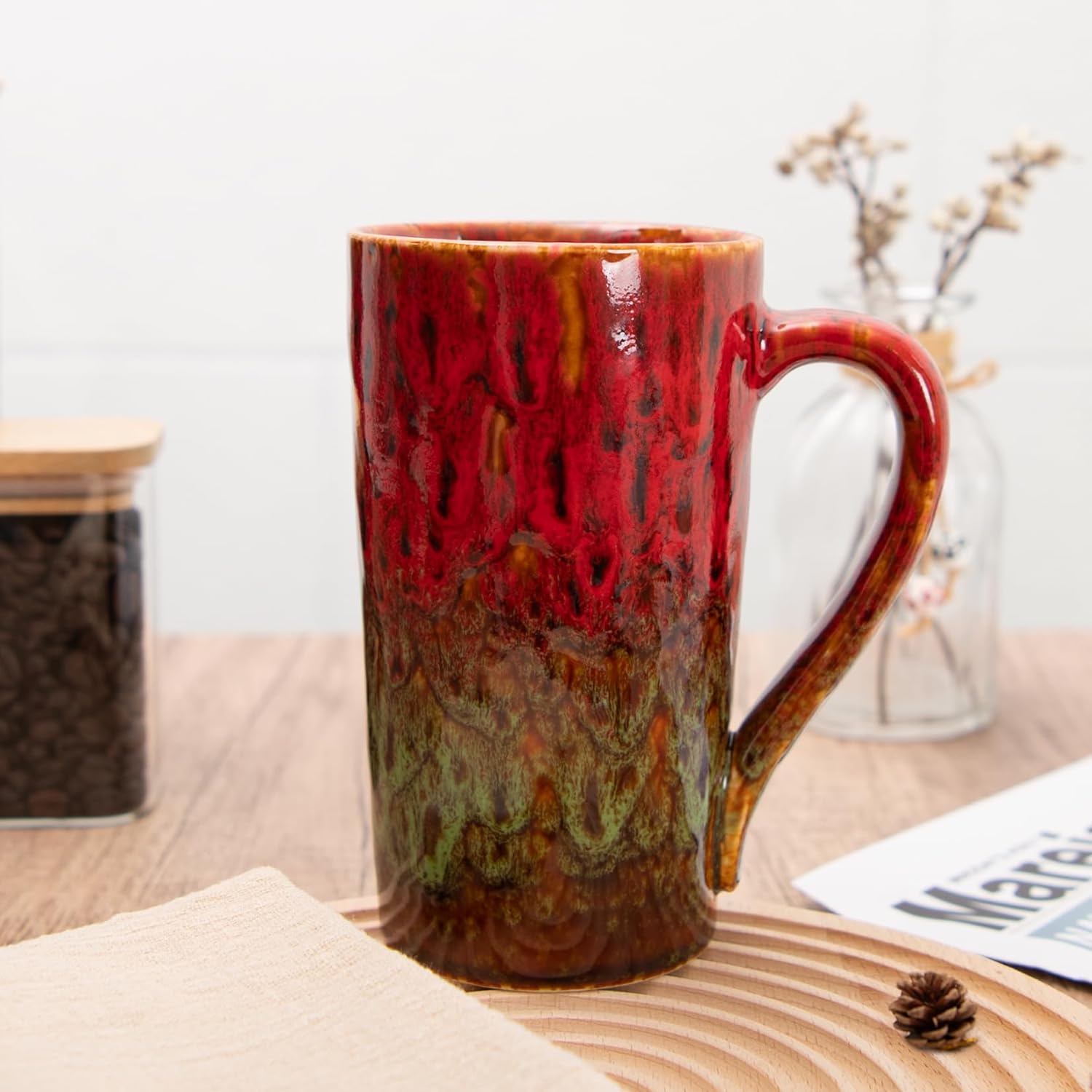 20 oz Coffee Mug, Coffee Cup Large Coffee Mug with Handle, Ceramic Latte Tea Cup for Office and Home, Novelty Gifts for Women and Men