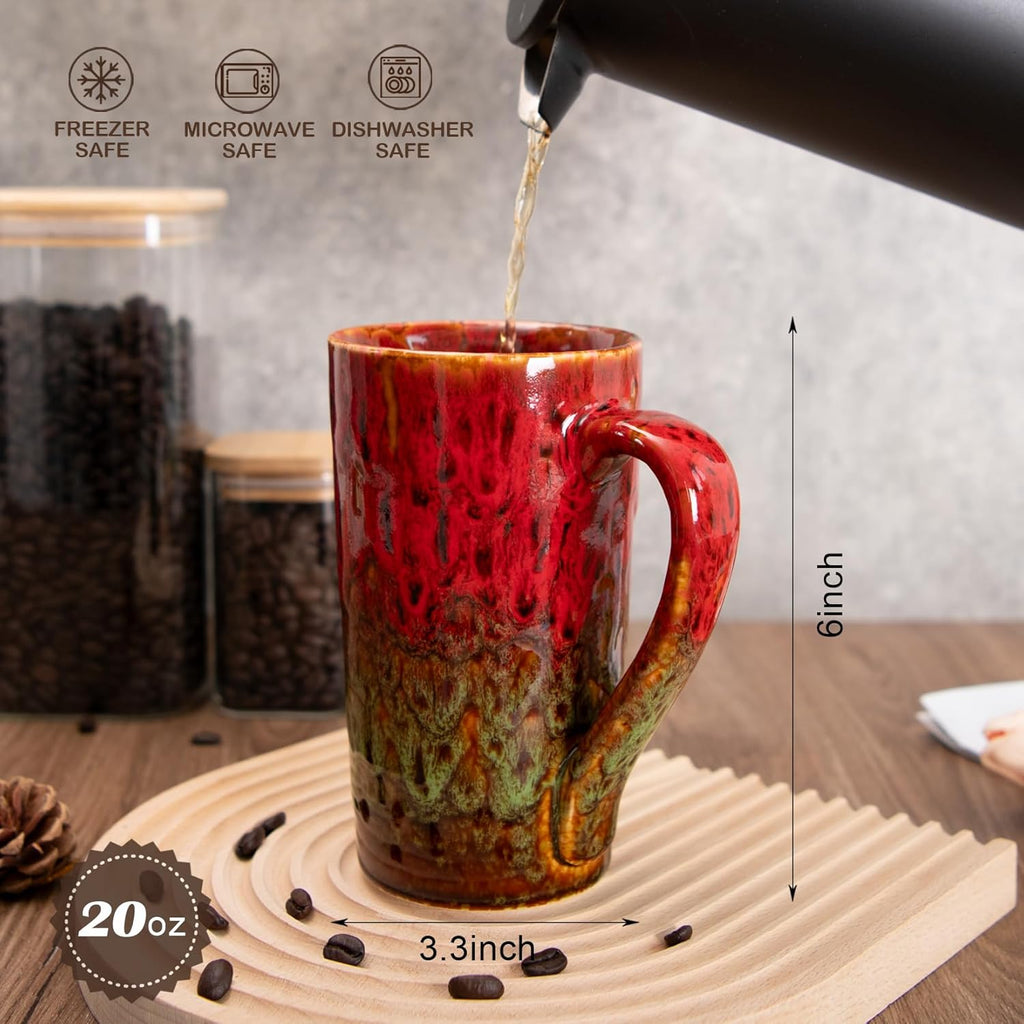20 oz Coffee Mug, Coffee Cup Large Coffee Mug with Handle, Ceramic Latte Tea Cup for Office and Home, Novelty Gifts for Women and Men