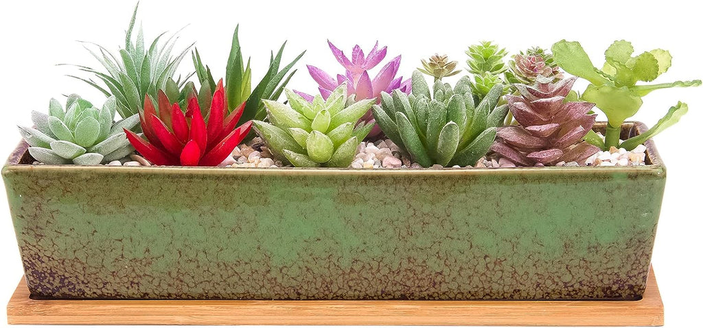 succulent long planter ARTKETTY Succulent Pots