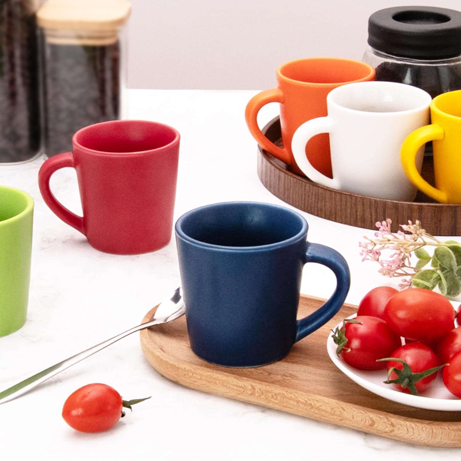 4 oz Ceramic Coffee Mugs Set of 2, Demitasse Cups for Espresso and Tea, Small Espresso Mugs with Handles, Gift for Coffee Lovers