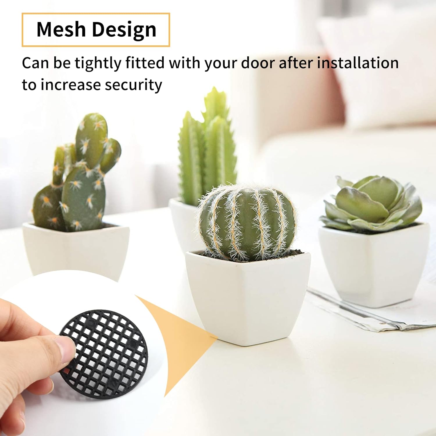 100pcs Plant Pot Mesh Hole Cover Bonsai Drainage Mesh Insert, Flower Pot Hole Mesh Pad Bottom Grid Mat, Round Mesh Screen Pot Bottom Gasket for Garden Prevent Soil Loss (1.8" / 45mm, Black)
