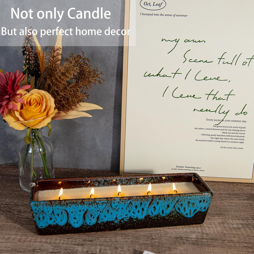 Scented Candles - 5 Wicks Large Vanilla Candles for Home Scented, 24 oz Aromatherapy Candle Gifts for Women, Decorative Natural Soy Candles with Long Lasting for Mother's Day Birthday Anniversary