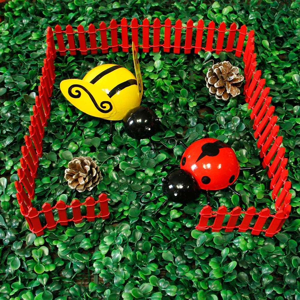Miniature Fairy Garden Fence – DIY Wood Picket Fence Decoration for Terrarium, Succulent Pots & Dollhouse