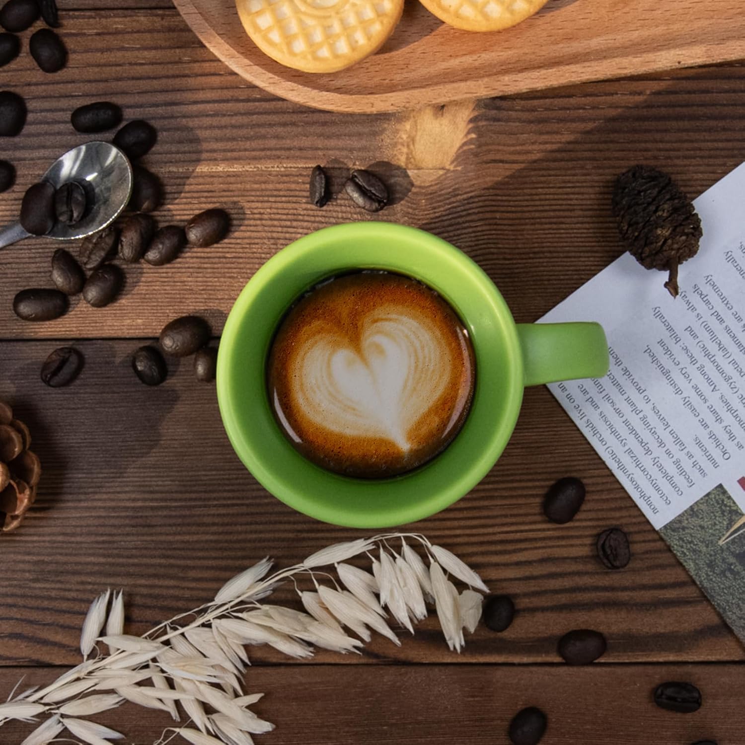 4 oz Espresso Cups Set of 2, Ceramic Coffee Mugs Demitasse Cups, Small Espresso Mugs for Shot of Coffee, Tea Cups with Handles, Gift for coffee Lovers