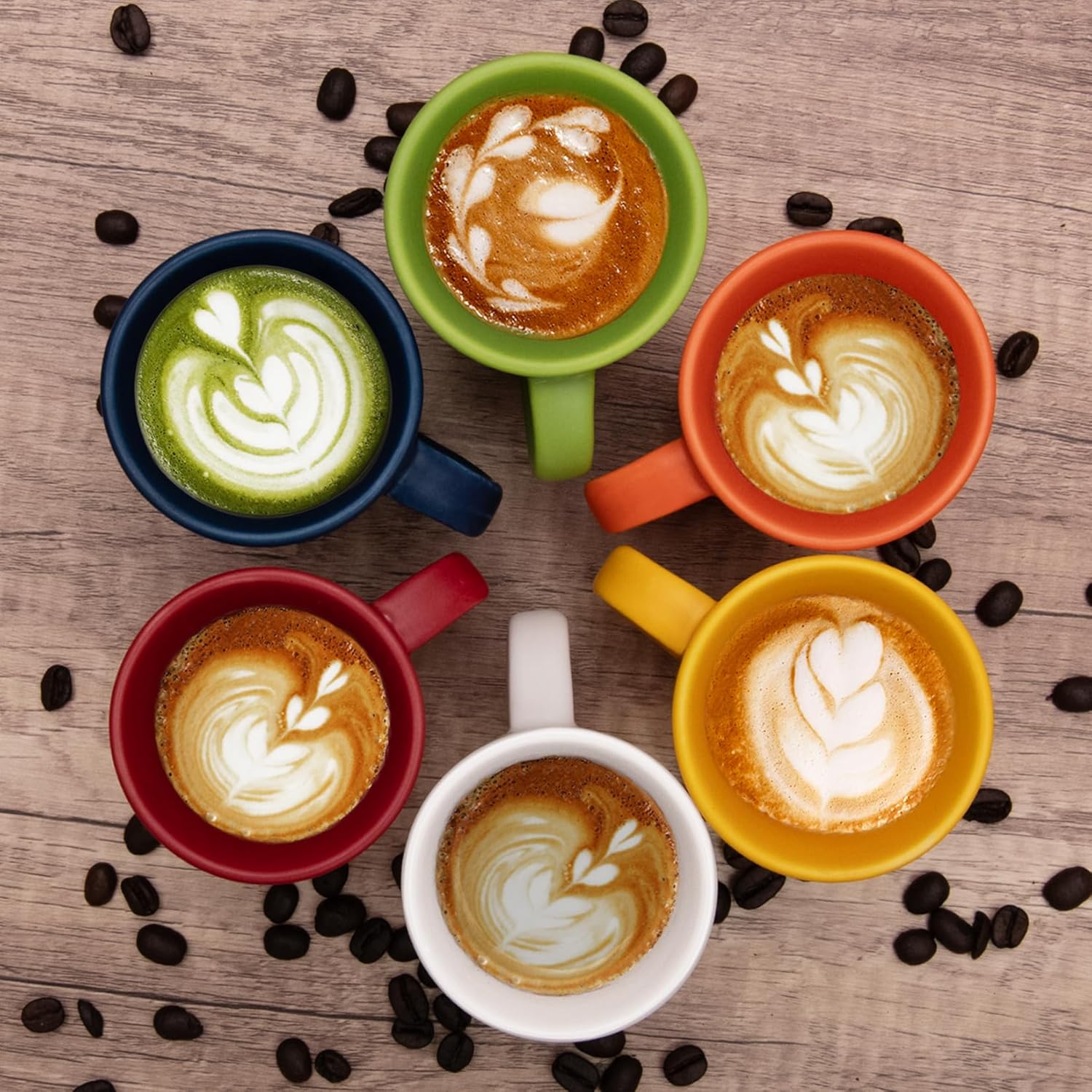 4 oz Espresso Cups Set of 2, Ceramic Coffee Mugs Demitasse Cups, Small Espresso Mugs for Shot of Coffee, Tea Cups with Handles, Gift for coffee Lovers