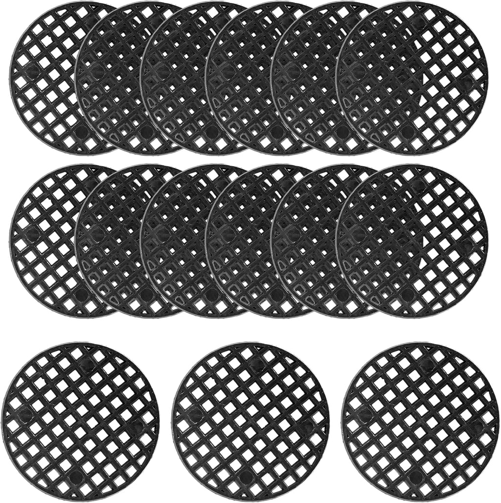 100pcs Plant Pot Mesh Hole Cover Bonsai Drainage Mesh Insert, Flower Pot Hole Mesh Pad Bottom Grid Mat, Round Mesh Screen Pot Bottom Gasket for Garden Prevent Soil Loss (1.8" / 45mm, Black)