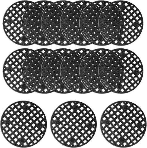 100pcs Plant Pot Mesh Hole Cover Bonsai Drainage Mesh Insert, Flower Pot Hole Mesh Pad Bottom Grid Mat, Round Mesh Screen Pot Bottom Gasket for Garden Prevent Soil Loss (1.8" / 45mm, Black)