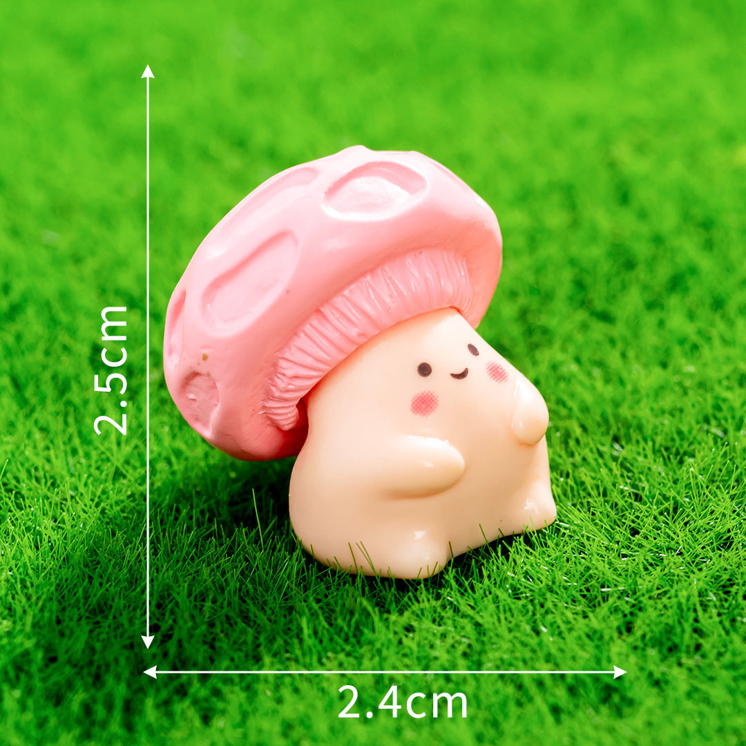 7Pcs Cute Mushroom Elf Figurines – Resin Miniature Ornaments for Fairy Garden, Terrarium, Succulent Planter & Home Decor