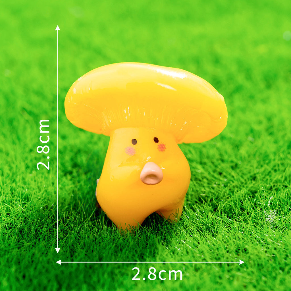 7Pcs Cute Mushroom Elf Figurines – Resin Miniature Ornaments for Fairy Garden, Terrarium, Succulent Planter & Home Decor