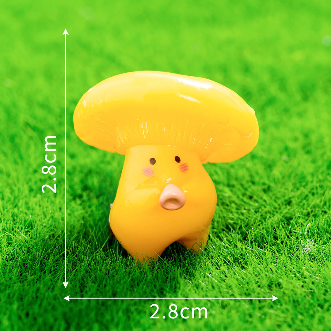 7Pcs Cute Mushroom Elf Figurines – Resin Miniature Ornaments for Fairy Garden, Terrarium, Succulent Planter & Home Decor