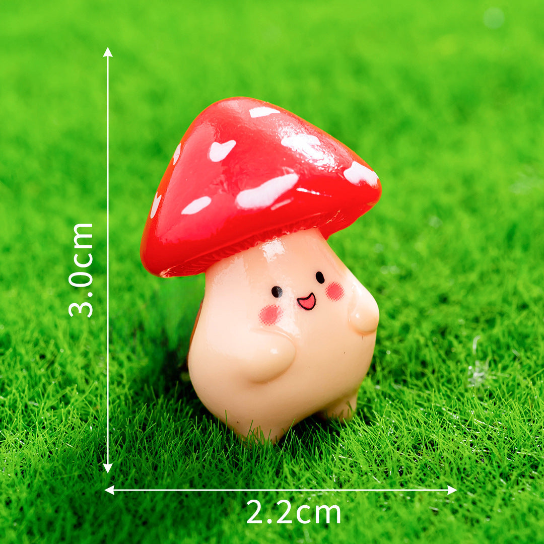 7Pcs Cute Mushroom Elf Figurines – Resin Miniature Ornaments for Fairy Garden, Terrarium, Succulent Planter & Home Decor