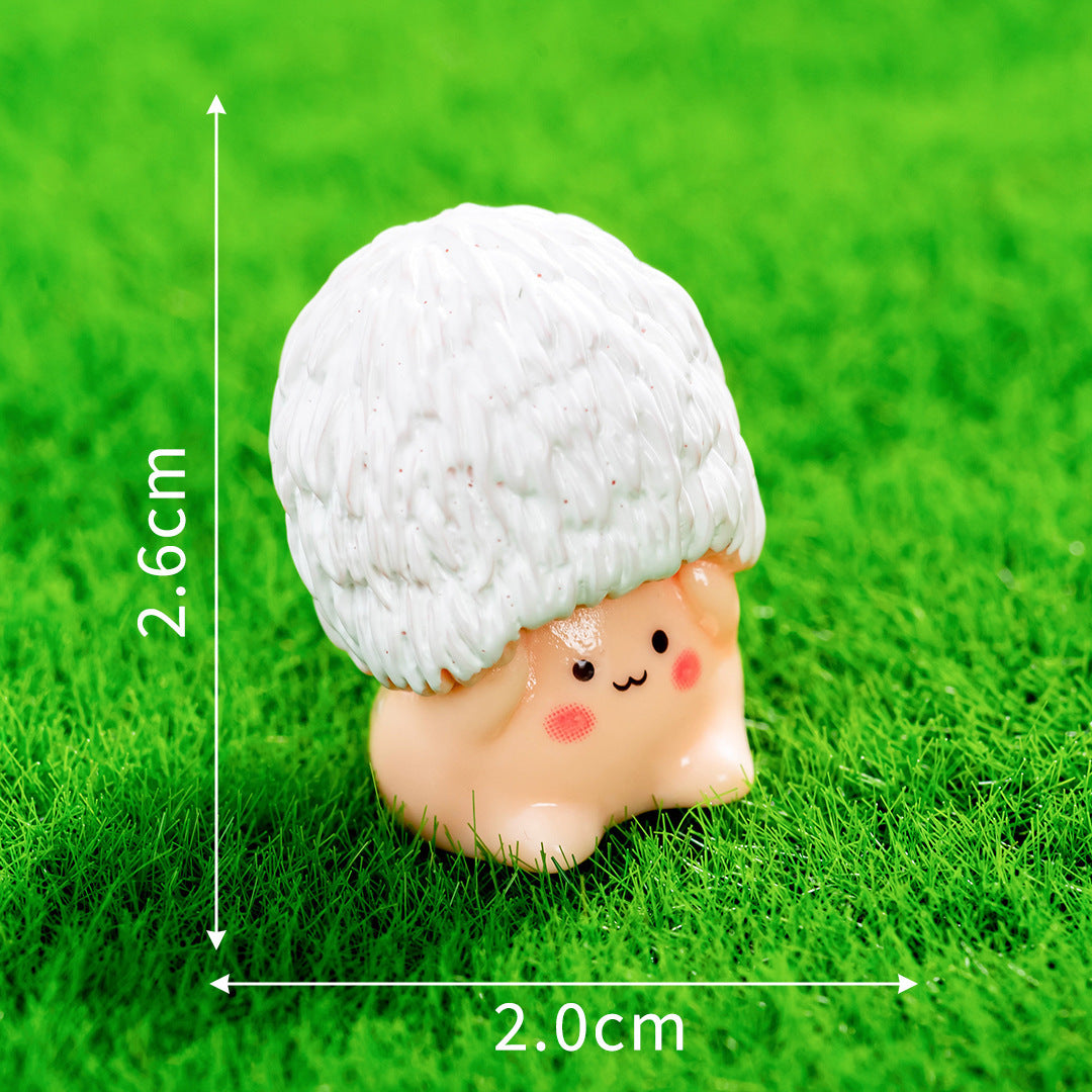 7Pcs Cute Mushroom Elf Figurines – Resin Miniature Ornaments for Fairy Garden, Terrarium, Succulent Planter & Home Decor