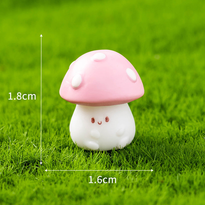 7Pcs Mini Mushroom Figurines – Cute Resin Ornaments for Fairy Garden, Terrarium, Succulent Pots & DIY Decor