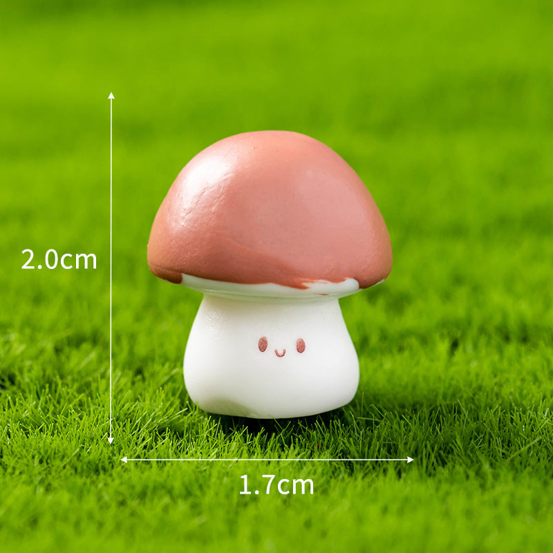 7Pcs Mini Mushroom Figurines – Cute Resin Ornaments for Fairy Garden, Terrarium, Succulent Pots & DIY Decor