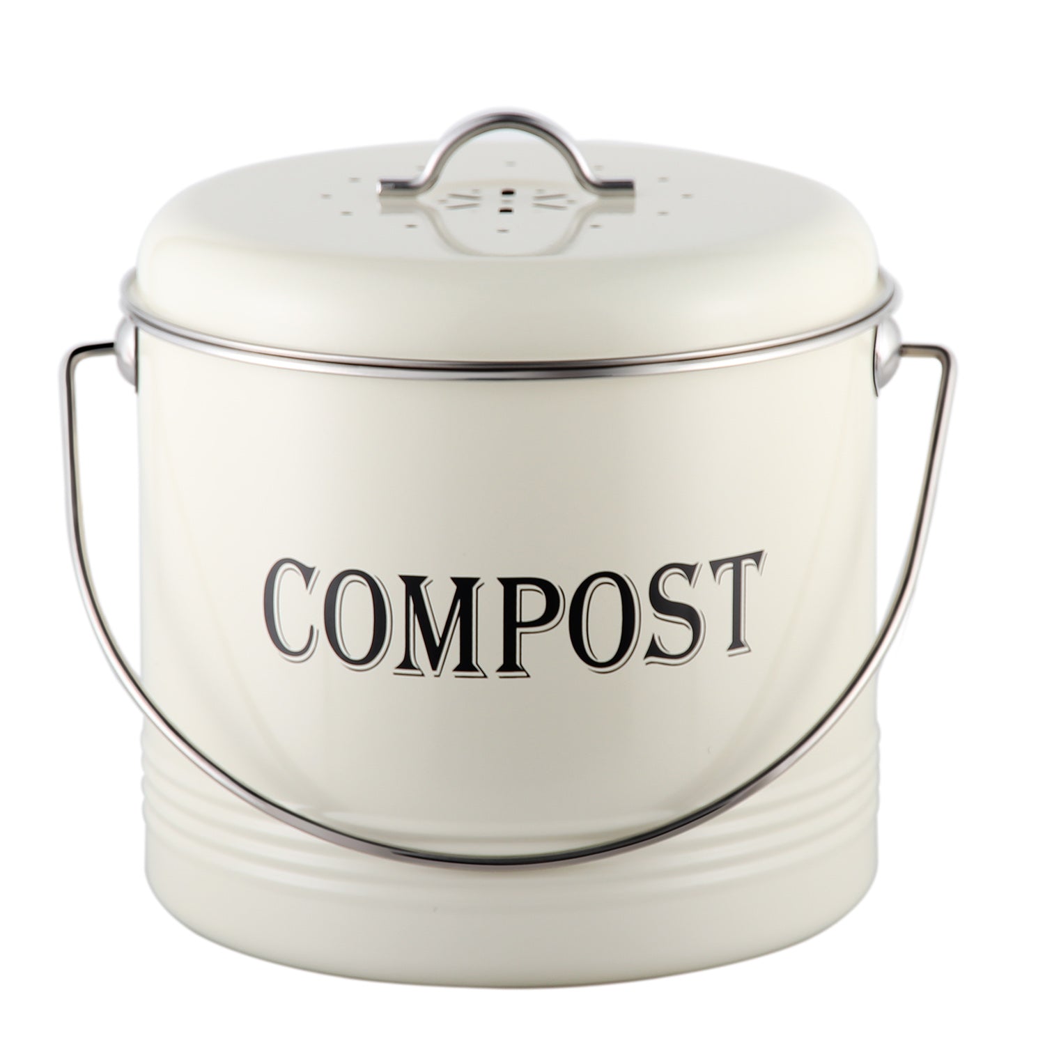 Compost Bin Kitchen 1 Gallon Smell Free, Charcoal Filter Countertop Compost  can