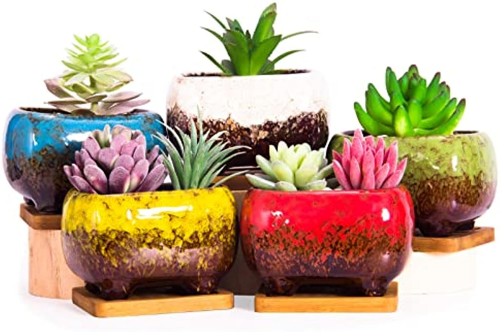tiny pots for succulents ARTKETTY Succulent Pots