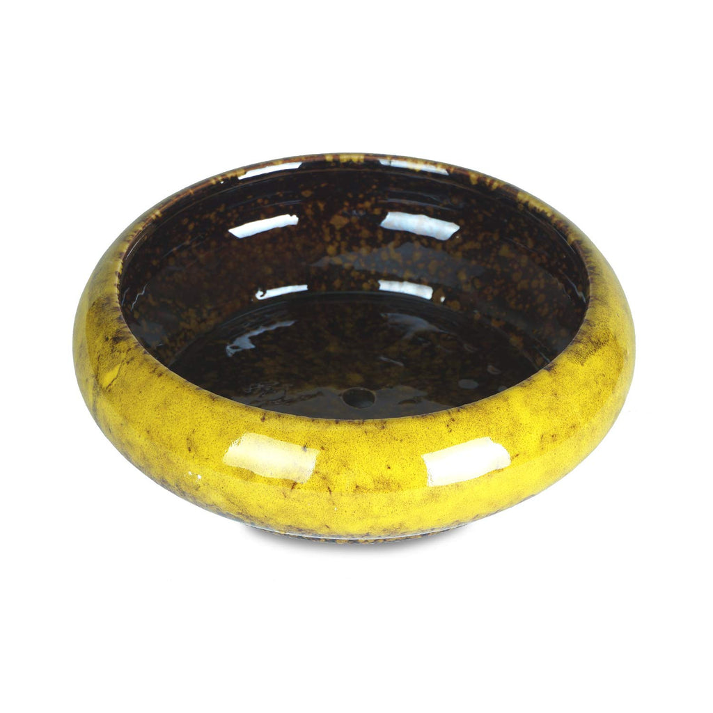 7.3 inch Round Succulent Planter Pots with Drainage Hole Bonsai Pots Garden Decorative Cactus Stand Ceramic Glazed Flower Container