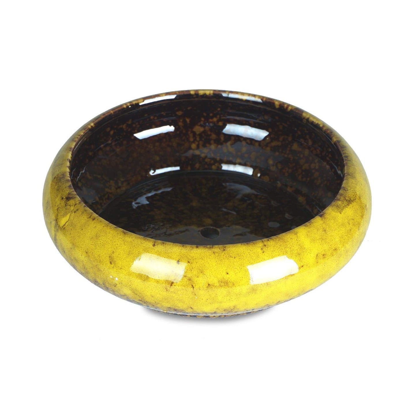 7.3 inch Round Succulent Planter Pots with Drainage Hole Bonsai Pots Garden Decorative Cactus Stand Ceramic Glazed Flower Container