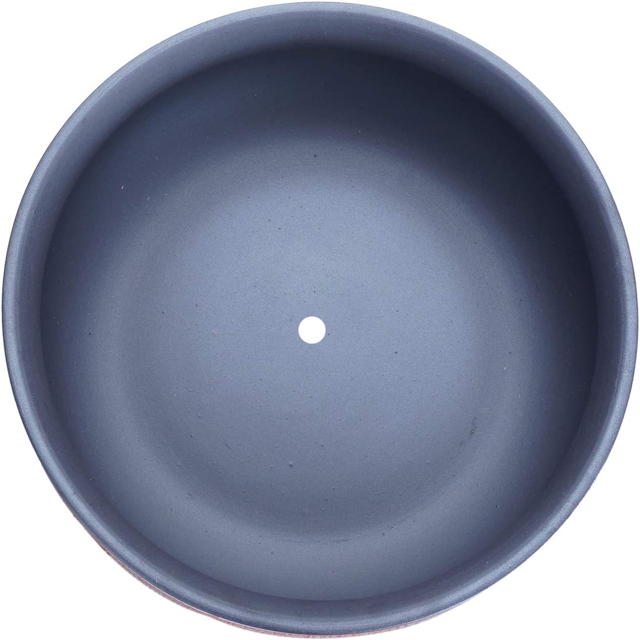 ARTKETTY 8 Inch Large Round Succulent Planter Pots with Drainage Bamboo Tray Ceramic Glazed Bonsai Pots for Indoor/Outdoor Plants Garden Decorative Cactus Flower Container Bowl