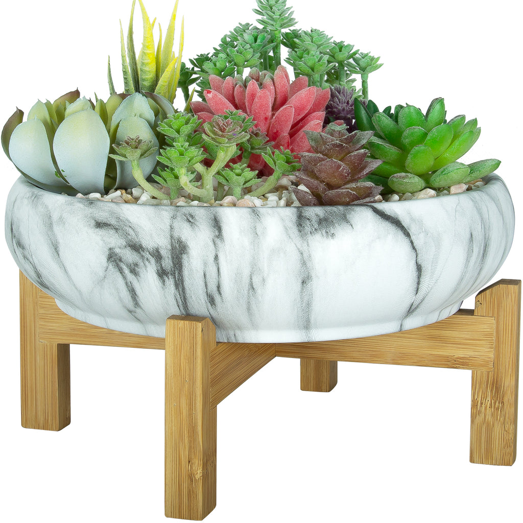 large succulent planter with drainage Succulent Pot, Large Succulent Planter Pot with Stand, 10 Inch Cerami